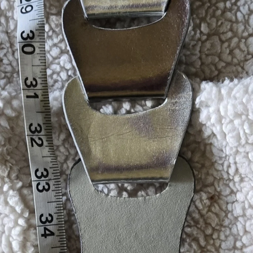 Vintage Stylish Wide Silver Gold And Bronze Women's Belt Y2k
